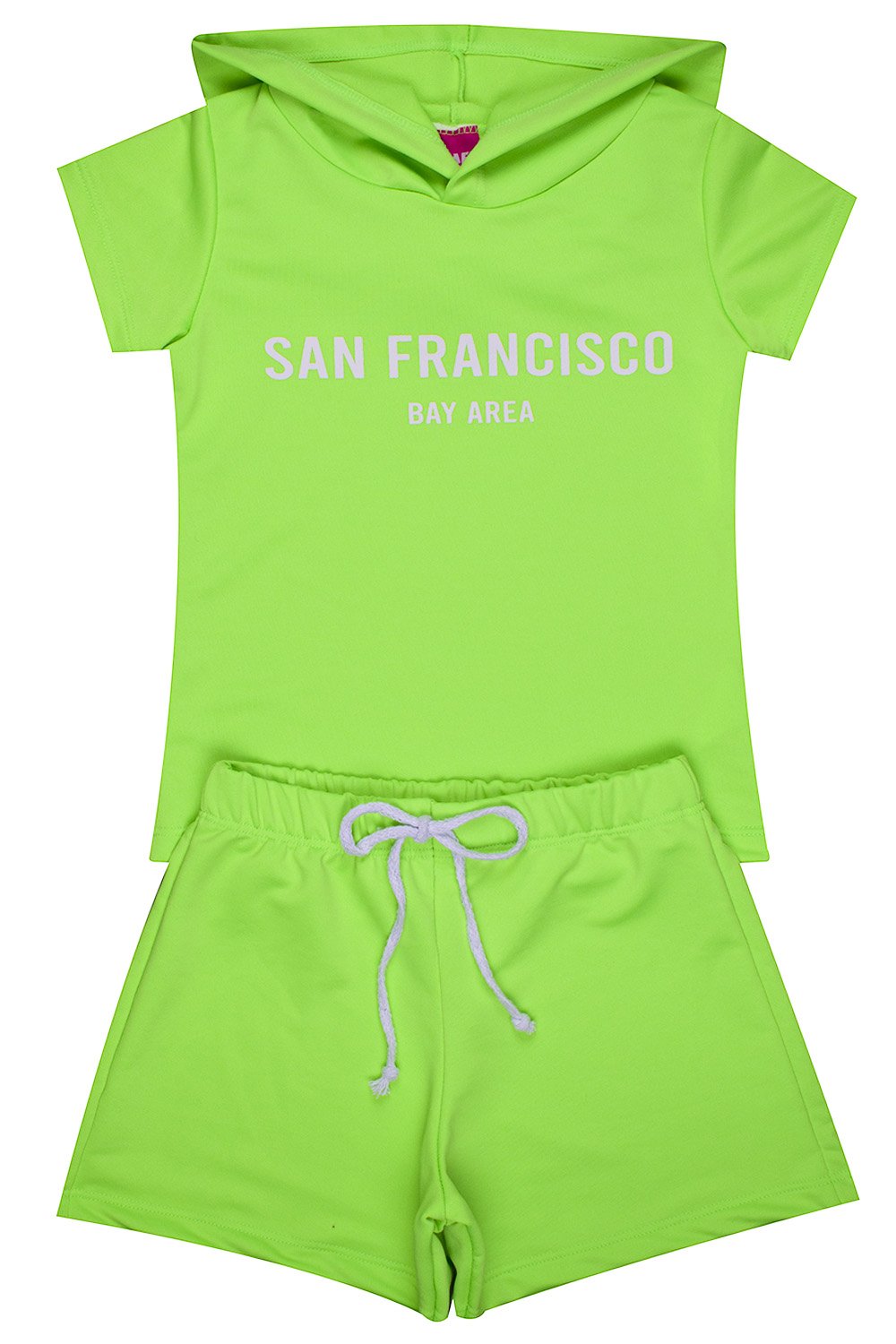 Conjunto Infantil Menina NEON Verão Mafi Kids VerdeNeon